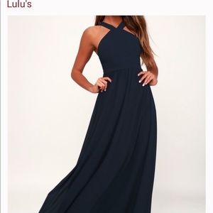 Lulu’s Dark Blue Bridesmaid Dress